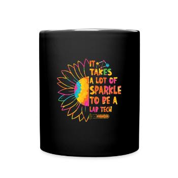 Labor Labortechniker Wissenschaft Sparkle Geschenk - Tasse einfarbig - Schwarz - Vorne