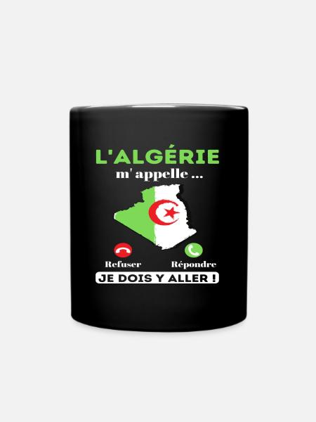 L' Algérie m 'appelle humour Algérie cadeau - Mug uni - noir
