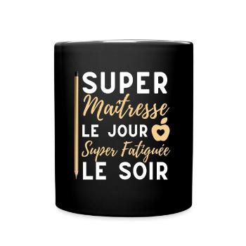 Super maitresse humour maîtresse cadeau femme - Mug uni - noir - Devant
