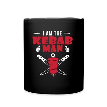 i am the kebab man humour kebab - Full Colour Mug - black - Front