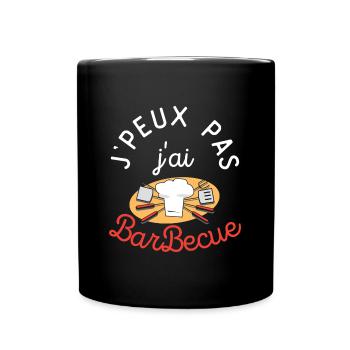 J peux Pas J ai Barbecue - Mug uni - noir - Devant