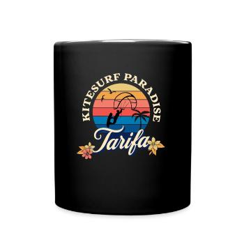 Kitesurf Paradies Tarifa Spanien Fan Kitesurfen - Tasse einfarbig - Schwarz - Vorne