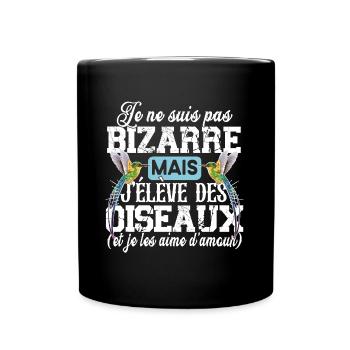 Oiseau Animal Bec Cadeau Humour Moineau Mésange - Mug uni - noir - Devant