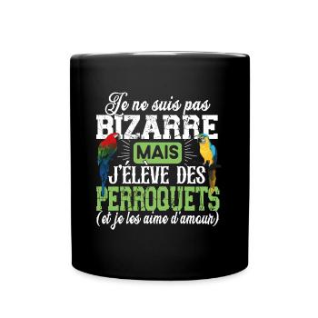 Perroquet Oiseau Perruche Ara Conure Cadeau Humour - Mug uni - noir - Devant