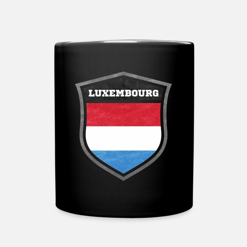 Luxemburg Schild Logo Emblem - Tasse einfarbig - Schwarz