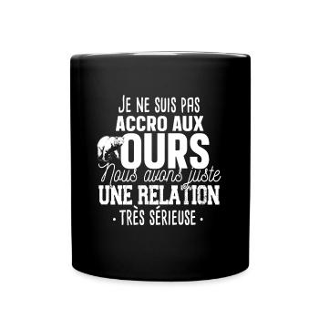 Ours Brun Polaire Animal Cadeau Humour Forestier - Mug uni - noir - Devant