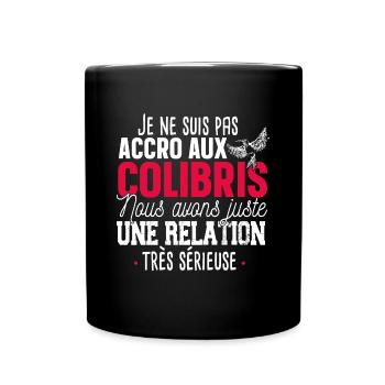 Colibri Oiseau Mouche Animal Cadeau Jardin Humour - Mug uni - noir - Devant
