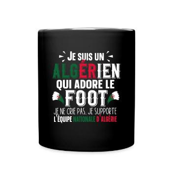 Algérien Algérie Football Foot Cadeau Humour Sport - Mug uni - noir - Devant