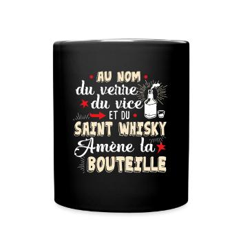 Whisky Alcool Apéro Cadeau Humour Apéritif Verre - Mug uni - noir - Devant