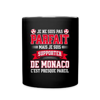 Supporter Football Monaco Fier D'Être Monégasque - Mug uni - noir - Devant