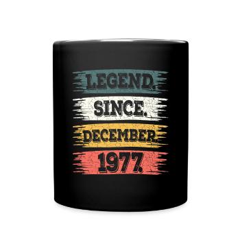 Legend since December 1977 45 years anniversary - Full Colour Mug - black - Front