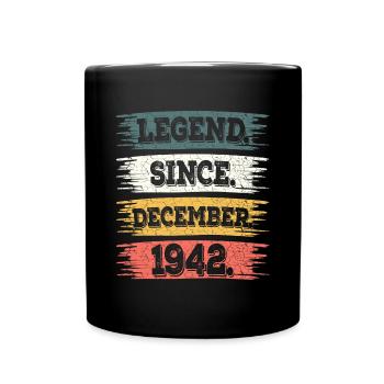 Légende Depuis Décembre 1942 80 Ans Anniversaire - Mug uni - noir - Devant