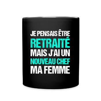 Retraite humour retraité cadeau homme retraité - Mug uni - noir - Devant