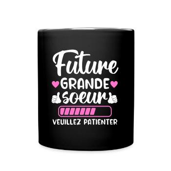 Future grande soeur humour grande soeur cadeau - Mug uni - noir - Devant