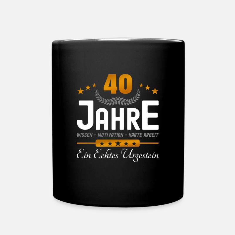 40. Jubiläum - Firmenjubiläum - Tasse einfarbig - Schwarz