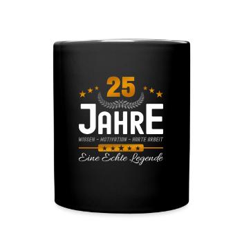 25. Jubiläum - Firmenjubiläum - Tasse einfarbig - Schwarz - Vorne