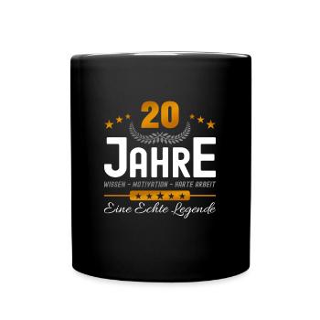 20. Jubiläum - Firmenjubiläum - Tasse einfarbig - Schwarz - Vorne