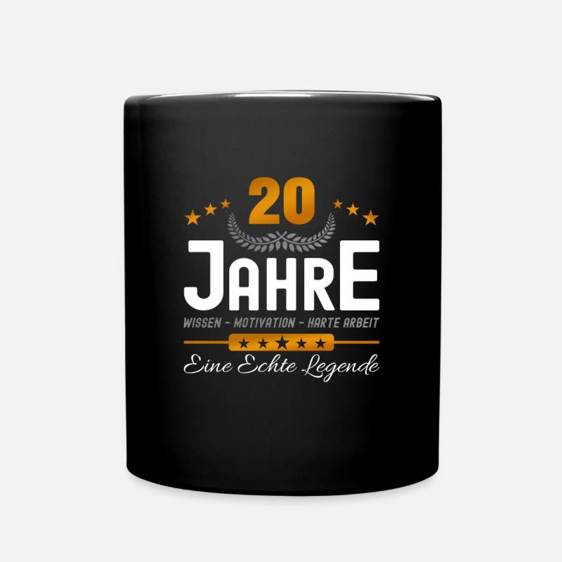 20. Jubiläum - Firmenjubiläum - Tasse einfarbig - Schwarz