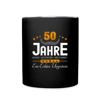 50. Jubiläum - Firmenjubiläum - Tasse einfarbig - Schwarz - Vorne