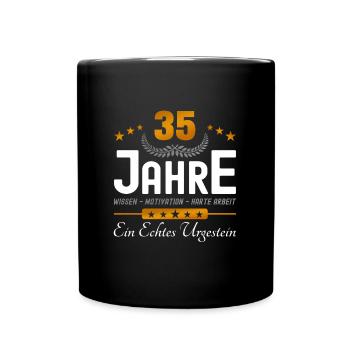 35. Jubiläum - Firmenjubiläum - Tasse einfarbig - Schwarz - Vorne