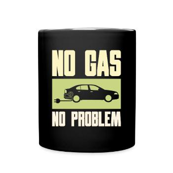 No Gas No Problem - Electric Car Owner - Full Colour Mug - black - Front