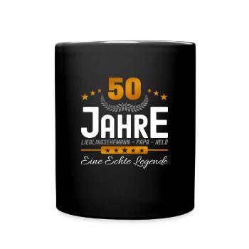 50 Jahre Lieblingsehemann - Tasse einfarbig - Schwarz - Vorne