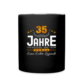 35 Jahre Lieblingsehefrau - Tasse einfarbig - Schwarz - Vorne