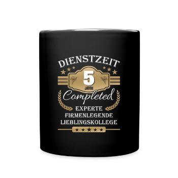 Dienstzeit 5 Jahre Lieblingskollege Jubiläum - Tasse einfarbig - Schwarz - Vorne