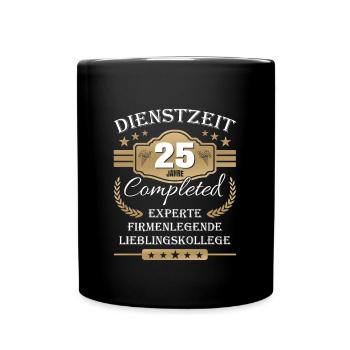 Dienstzeit 25 Jahre Lieblingskollege Jubiläum - Tasse einfarbig - Schwarz - Vorne