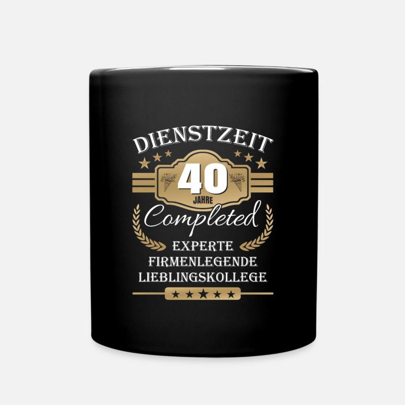 Dienstzeit 40 Jahre Lieblingskollege Jubiläum - Tasse einfarbig - Schwarz