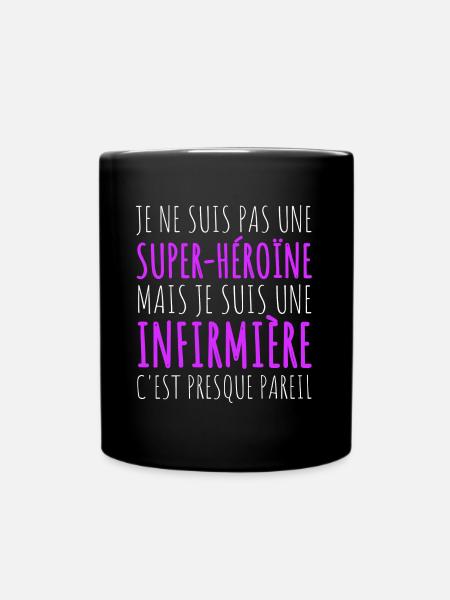 Infirmière super humour infirmiere cadeau femme - Mug uni - noir