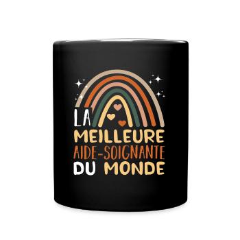 Meilleure aide-soignante du monde humour cadeau - Mug uni - noir - Devant