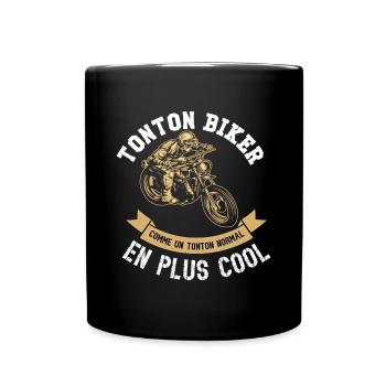 tonton biker - Mug uni - noir - Devant
