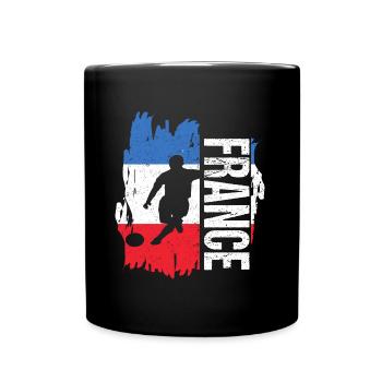 France équipe de football cadeau pour footballeur - Mug uni - noir - Devant