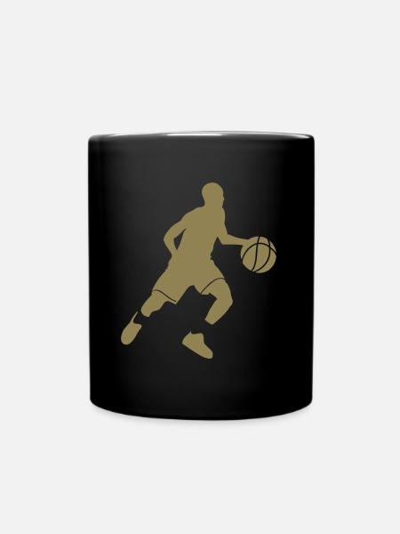 Basketballer Silhouette - Tasse einfarbig - Schwarz