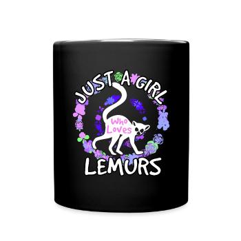 Cadeau Femmes Lémuriens - Mug uni - noir - Devant