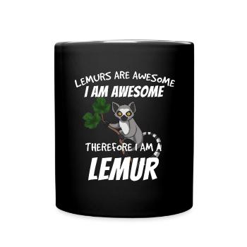 Lémurien - Mug uni - noir - Devant