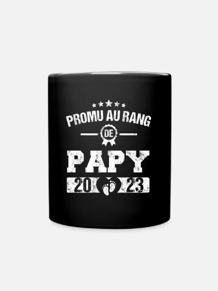Papy en 2023 annonce naissance cadeau grand-père - Mug uni - noir