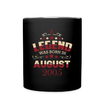 Une légende est née en août 2005 - Mug uni - noir - Devant