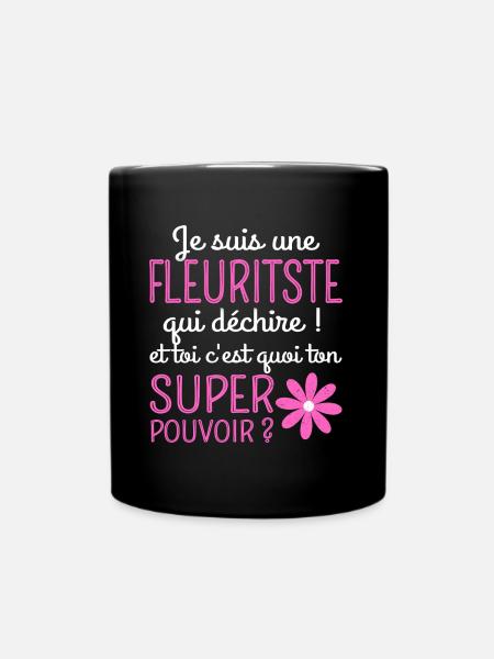 Une fleuriste qui déchire humour femme fleuriste - Mug uni - noir