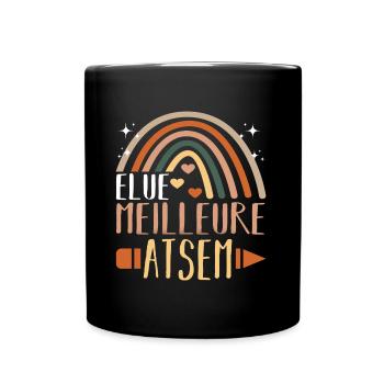 Meilleure atsem cadeau merci atsem arc en ciel - Mug uni - noir - Devant