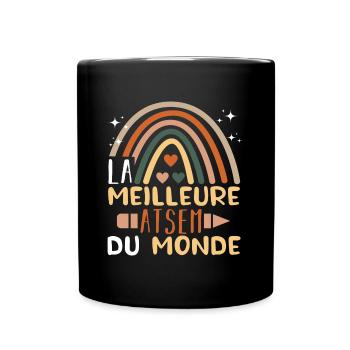 Meilleure atsem cadeau merci atsem arc en ciel - Mug uni - noir - Devant