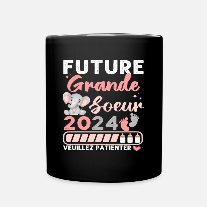 Future grande soeur 2024 bientôt grande soeur - Mug uni - noir