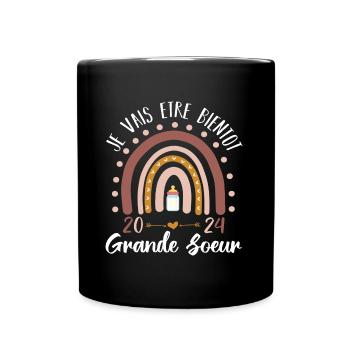 Future grande soeur 2024 bientôt grande soeur - Mug uni - noir - Devant