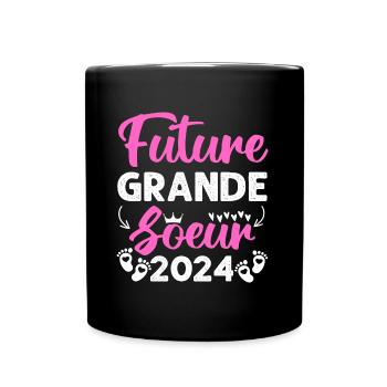 Future grande soeur 2024 bientôt grande soeur - Mug uni - noir - Devant