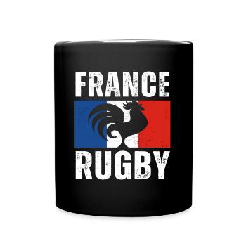 France rugby cadeau équipe de france rugbyman - Mug uni - noir - Devant
