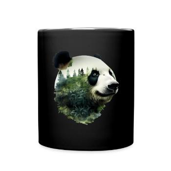 Panda - Mug uni - noir - Devant