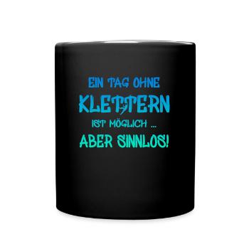 klettern - Tasse einfarbig - Schwarz - Vorne