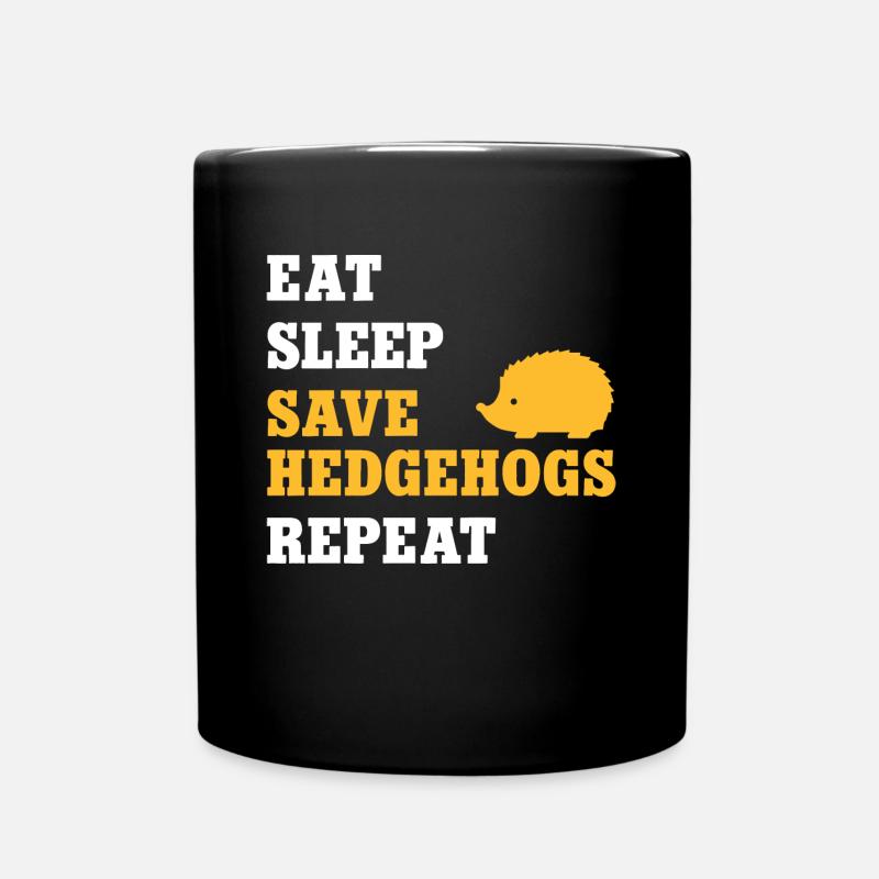 Igel Liebe Tierfreund Weißbauchigel Igelretter - Tasse einfarbig - Schwarz