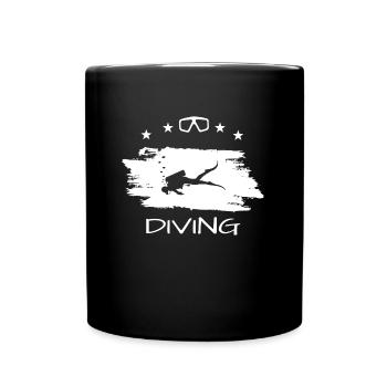 Diving - Tasse einfarbig - Schwarz - Vorne
